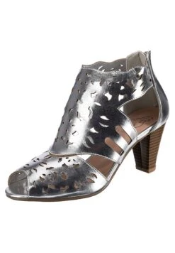 METALLIC PEEPTOE CUT OUT - Riemensandalette - Silber -Bequeme Schuhe 04bfddad0ba84894a1f519fe7b2aed07