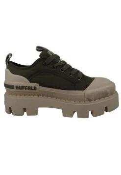 Buffalo RAVEN LO MIT PER - Sportlicher Schnürer - Khaki -Bequeme Schuhe 04ca7cde51364afc899301221cc8200e