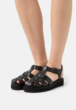 Dune London LOCH - Riemensandalette - Black