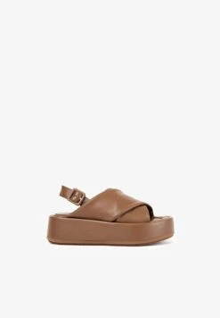 BASIMA - Plateausandalette - Cuoio