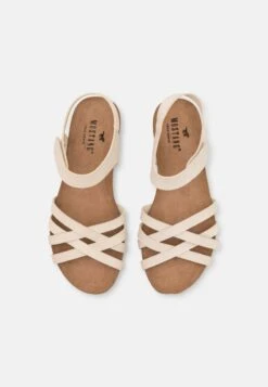 Mustang Riemensandalette - Ivory -Bequeme Schuhe 18e642bdcf1e45789941aa76e9ee3c41