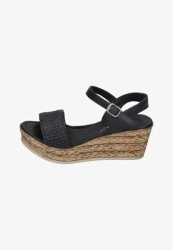 Andrea Conti Keilsandalette - Dunkelblau