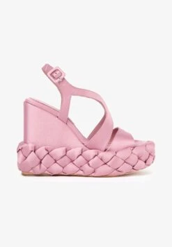 ONA-37 - Keilsandalette - Satin/rose -Bequeme Schuhe 233394cf0ef145a69212865a067397b1 1