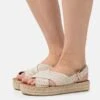 ALOHAS CROSSED PLATFORM BICOLOR - Plateausandalette - Stone Beige -Bequeme Schuhe 2a13b5cc13424505a9660e82e0c8f67d