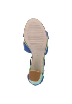 Plateausandalette - Blau Grün -Bequeme Schuhe 2c54224491404f0bb586fb2da023888b