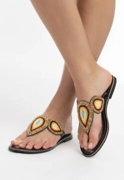 Usha Zehentrenner - Schwarz/mehrfarbig