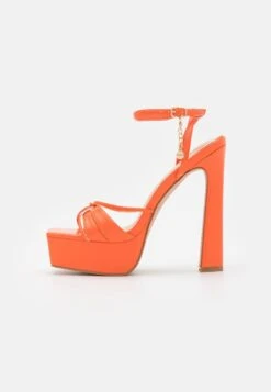 GENESIS - High Heel Sandalette - Orange -Bequeme Schuhe 2fd8ac644a594ec68325b2eeb4eea40f