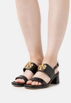Tory Burch ELEANOR HEEL - Riemensandalette - Perfect Black