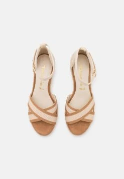 Tamaris Keilsandalette - Camel -Bequeme Schuhe 36d9ad0be26a48aa8034c910cede9801