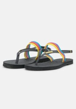 Havaianas YOU FLORIPA - Zehentrenner - New Graphite -Bequeme Schuhe 39ae45c136854d9cab343213dafd13ad