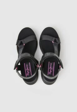 Pepe Jeans VENUS ACE - Plateausandalette - Black -Bequeme Schuhe 39fb7e7bc8574665a70b350245ac799e