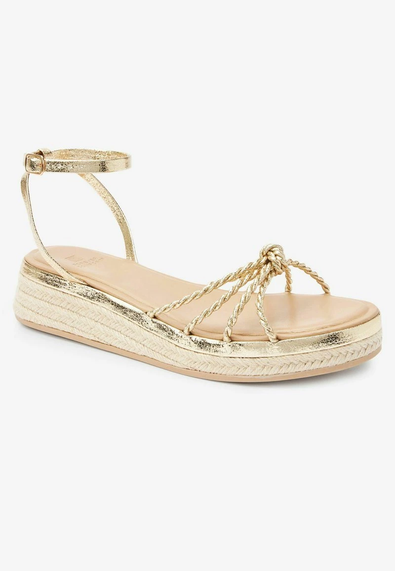 Next FOREVER COMFORT KNOT DETAIL STANDARD - Keilsandalette - Gold 4 Next FOREVER COMFORT KNOT DETAIL STANDARD - Keilsandalette - Gold – Bild 2