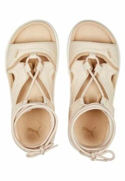Puma MAYZE LACES WNS - Plateausandalette - Granola/frosted Ivory -Bequeme Schuhe 48a12b2e01a2495ca5998d8b62c78eac