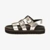 Pataugas LUZ/M F2I - Plateausandalette - Silver -Bequeme Schuhe 4f8e4e8609c245bcb2878dc5474ed13c