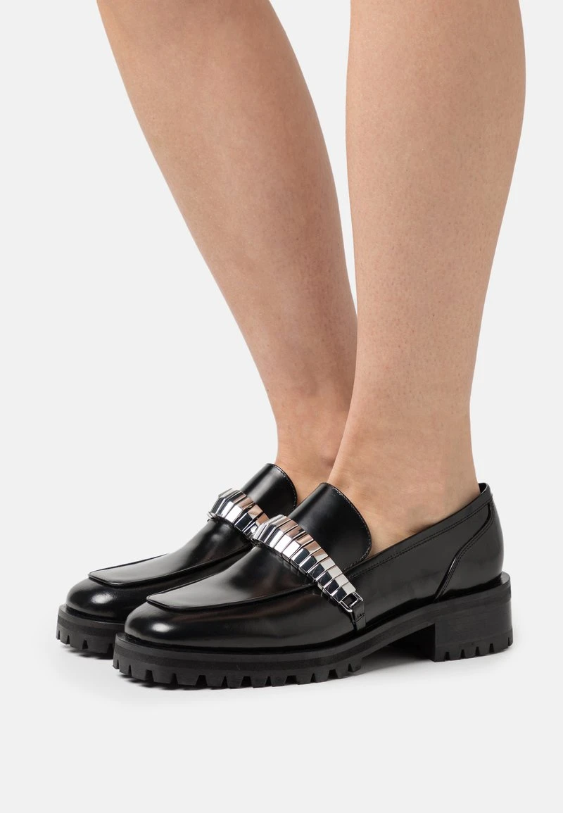 ELLEME CHAIN SQUARE LOAFER - Slipper - Black 3 ELLEME CHAIN SQUARE LOAFER - Slipper - Black