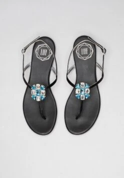 Liff Zehentrenner - Schwarz Rosa Mehrfarbig -Bequeme Schuhe 5520a6cdb94e41938cb51200366467b4