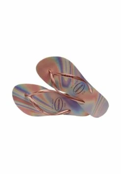 Havaianas SLIM IRIDESCENT - Bade-Zehentrenner - Bronze, Purple -Bequeme Schuhe 59738ea451d6404486c08ce72b77dbf3