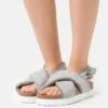 Shepherd MILLA - Plateausandalette - Grey -Bequeme Schuhe 59958b1273ed4658ac9951626ddaedf6