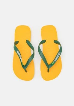 Havaianas BRASIL LOGO UNISEX - Bade-Zehentrenner - Pop Yellow -Bequeme Schuhe 5b6512b7b076451aa6ac405f78b18387