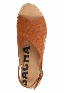 Plateausandalette - Cognac -Bequeme Schuhe 5cff3dfa377f423c80425903352fda0a