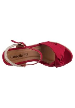 Keilsandalette - Rot -Bequeme Schuhe 5d70c84548e44265be397239259b9596