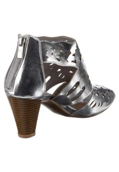 METALLIC PEEPTOE CUT OUT - Riemensandalette - Silber -Bequeme Schuhe 63dd854a61a74402a3845187b2ebaf6d