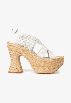 PRUE - Plateausandalette - White -Bequeme Schuhe 6682b0c5c37a494a894f01923dc86745