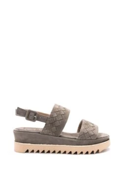 IRMINE - Plateausandalette - Khaki -Bequeme Schuhe 6986f0ab4b5e41b594fc6e9e461cc163