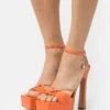 GENESIS - High Heel Sandalette - Orange -Bequeme Schuhe 6bbe8c74ddd84b4e989137595bfcb9c6