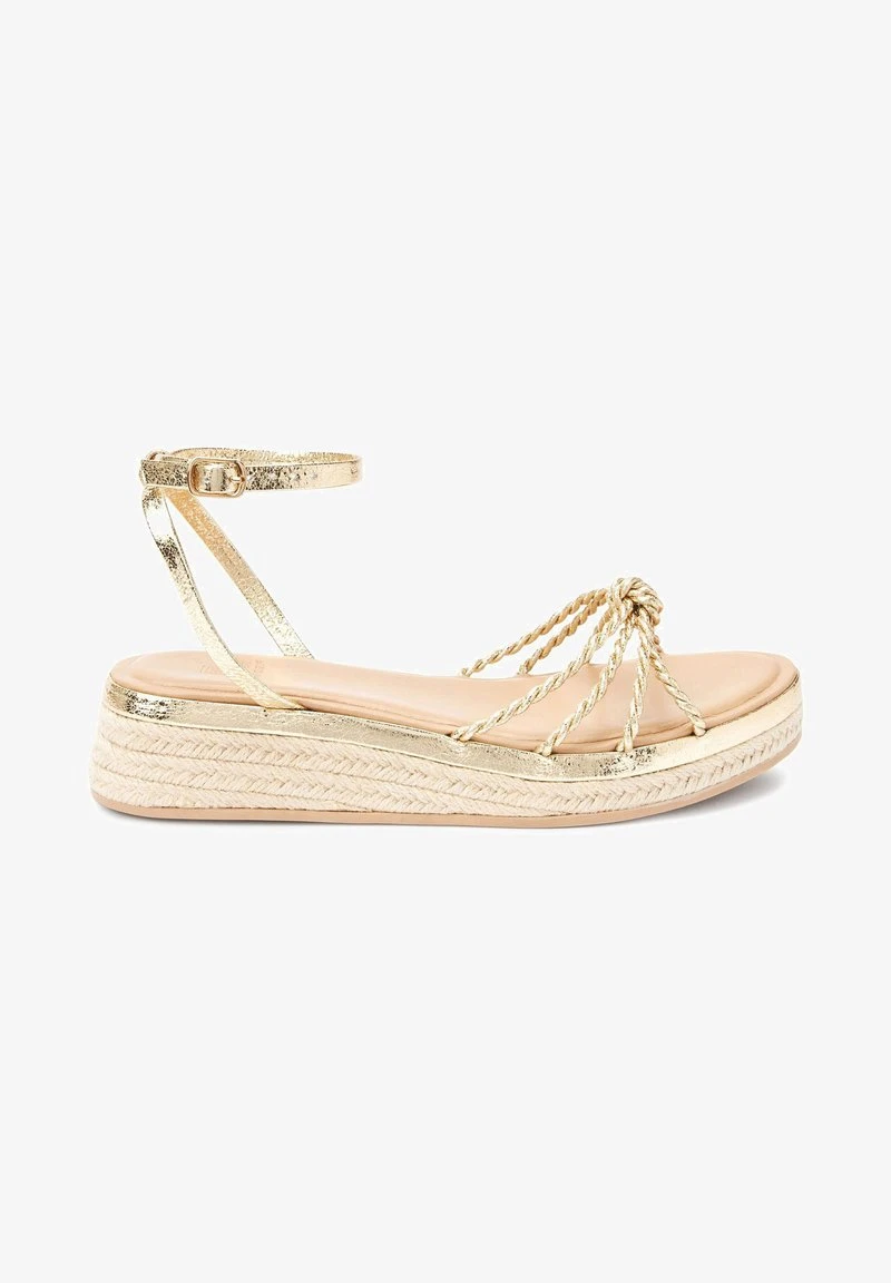Next FOREVER COMFORT KNOT DETAIL STANDARD - Keilsandalette - Gold 3 Next FOREVER COMFORT KNOT DETAIL STANDARD - Keilsandalette - Gold