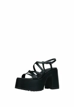 Stradivarius HIGH HEEL - High Heel Sandalette - Black -Bequeme Schuhe 742a3064a95f44ea937becfd4284f32b