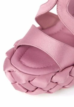 ONA-37 - Keilsandalette - Satin/rose -Bequeme Schuhe 7fb1af9c80244fcc82beb937d5ea34c2