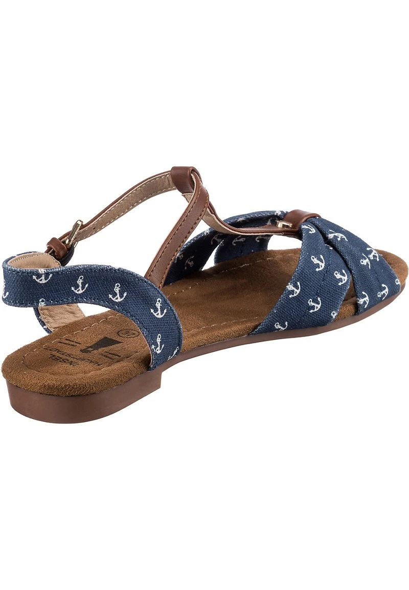 Riemensandalette - Blau Weiß 7 Riemensandalette - Blau Weiß – Bild 5