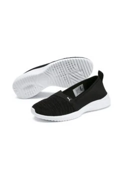 Puma ADELINA - Slipper - Black/silver -Bequeme Schuhe 839d7eb572fe4692b929ea403bd0840f