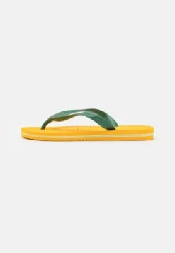 Havaianas BRASIL LOGO UNISEX - Bade-Zehentrenner - Pop Yellow
