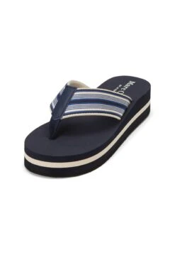 Marc O'Polo PLATEAU MIT STREIFEN - Zehentrenner - Vibrant Blue -Bequeme Schuhe 8e667abc7bae44099ed60c6ca19957f3