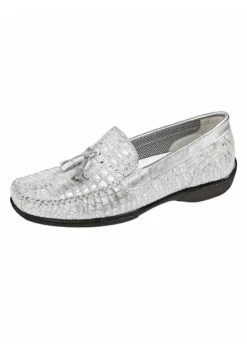 Mokassin - Silberfarben 10 Mokassin - Silberfarben -Bequeme Schuhe 98e1f12d13f5410ea7ecd707387e1695