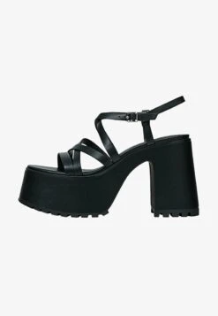Stradivarius HIGH HEEL - High Heel Sandalette - Black -Bequeme Schuhe af4d1262e65c43bcbf0b6d5f190b29a0