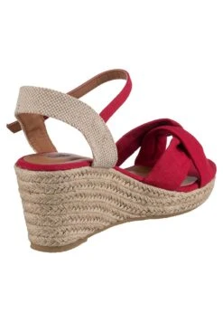 Keilsandalette - Rot -Bequeme Schuhe b73ad639988d46b29126afcec7c95e9a