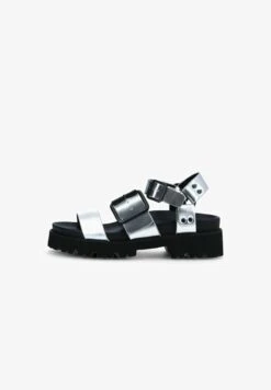 No Name JUNE GALAXIE RECYCLD - Plateausandalette - Argent -Bequeme Schuhe c775c1cf0a714fbb86c5977b0f227393 1