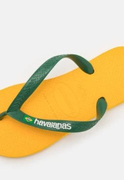 Havaianas BRASIL LOGO UNISEX - Bade-Zehentrenner - Pop Yellow -Bequeme Schuhe cd0297a6996a44d58387509d7cb16a37