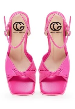 High Heel Sandalette - Fushia -Bequeme Schuhe d12431036a094b31b70cbcf8b9eb5a27