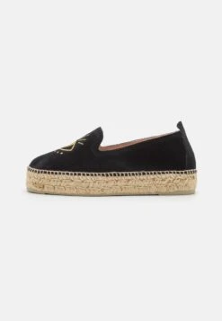 DOUBLE SOLE - Espadrille - Black/golden Eye -Bequeme Schuhe d1ee5cbcf4a446eca556fbe5362e56e7
