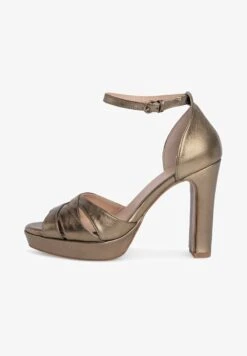 Hoss Intropia CRUCE DOBLE - Riemensandalette - Gold Coloured -Bequeme Schuhe d68d902511984d7697862f04e018dd99 1