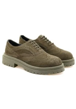 Sportlicher Schnürer - Olive -Bequeme Schuhe d6f76cc7bd344769a6669557d7b01253