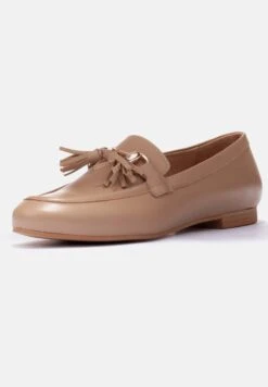 WITH FRINGE - Slipper - Light Brown -Bequeme Schuhe ed2b3d3e77254c98b39966511dda2b49