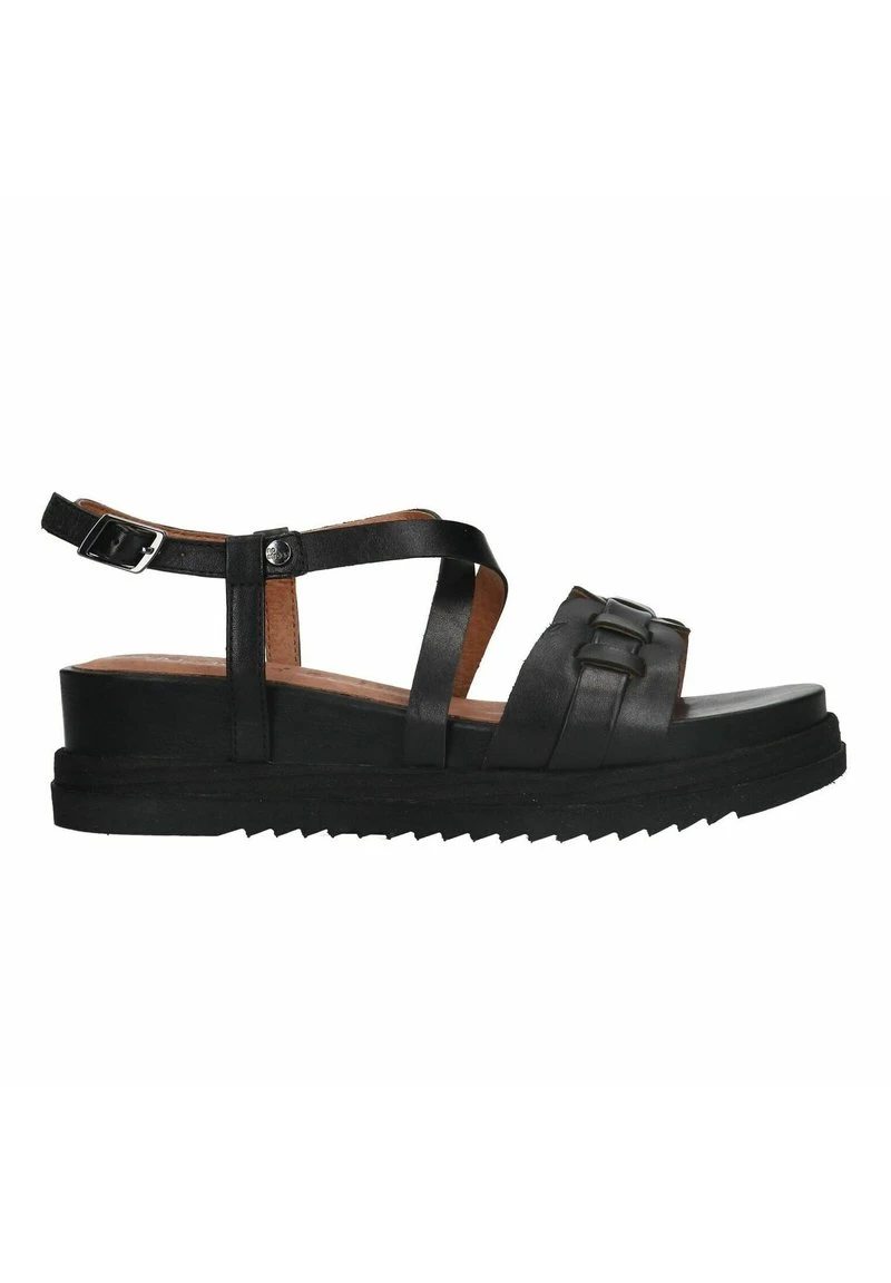 MIT GEFLOCHTENEN RIEMCHEN - Plateausandalette - Schwarz 8 MIT GEFLOCHTENEN RIEMCHEN - Plateausandalette - Schwarz – Bild 6