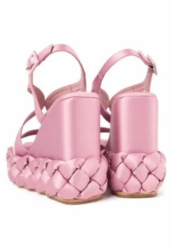 ONA-37 - Keilsandalette - Satin/rose -Bequeme Schuhe f45f6c26d0dd4d949d80e2a2f96fde13