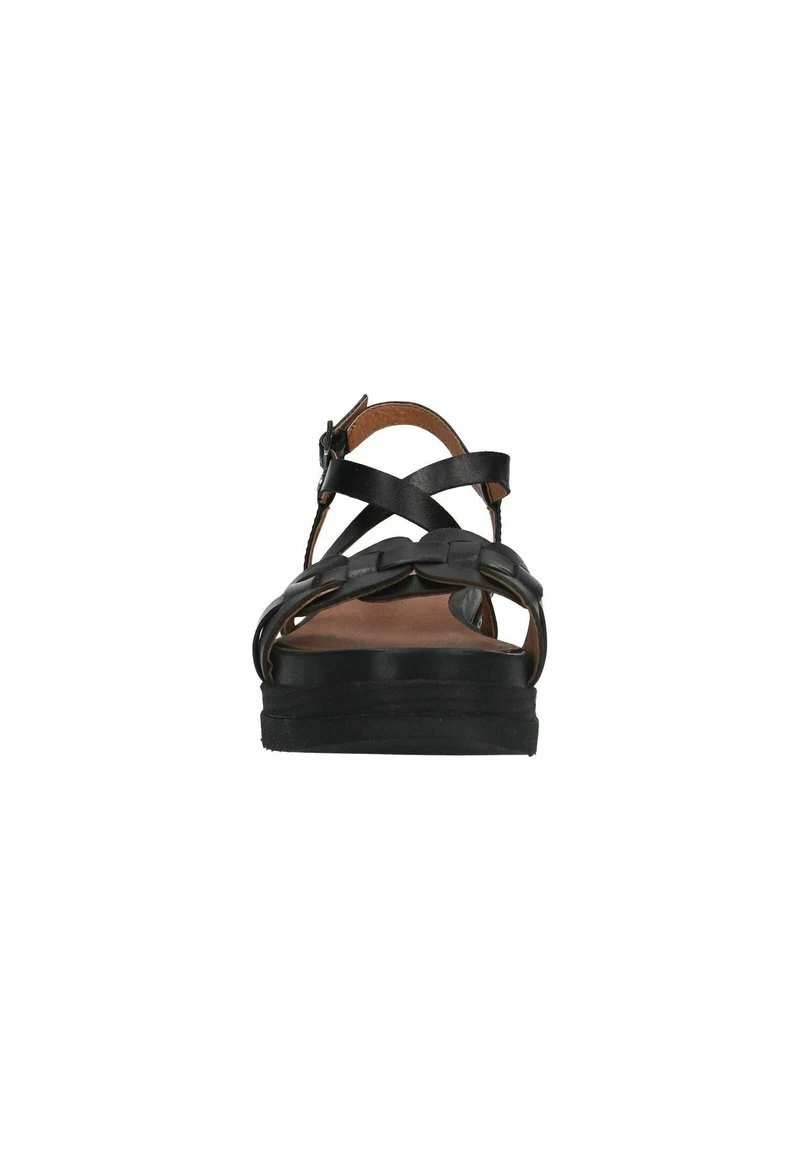 MIT GEFLOCHTENEN RIEMCHEN - Plateausandalette - Schwarz 7 MIT GEFLOCHTENEN RIEMCHEN - Plateausandalette - Schwarz – Bild 5