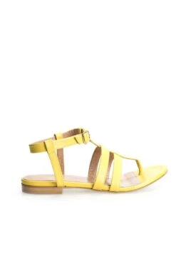 TWINSET Riemensandalette - Gelb -Bequeme Schuhe f8eb1476343e4911afff730e49699e23